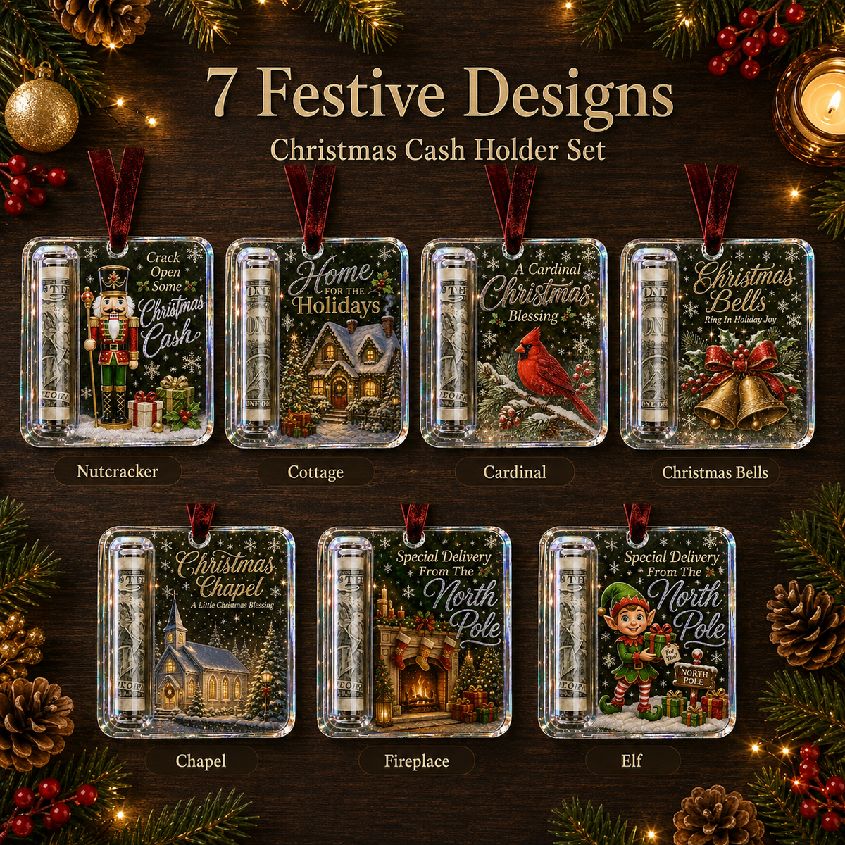 🎄 Christmas Cash Gift Ornament – Turn Cash Into A Christmas Surprise