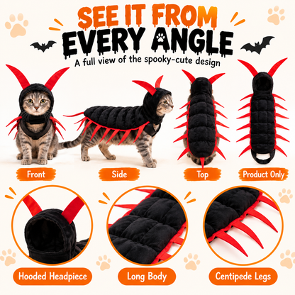 😹 Giant Centipede Cat Costume — Creepy Until It Starts Walking
