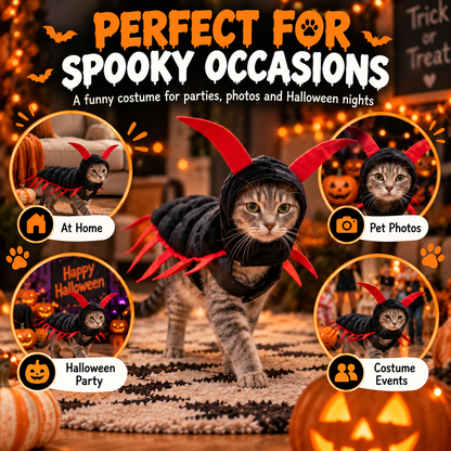 😹 Giant Centipede Cat Costume — Creepy Until It Starts Walking