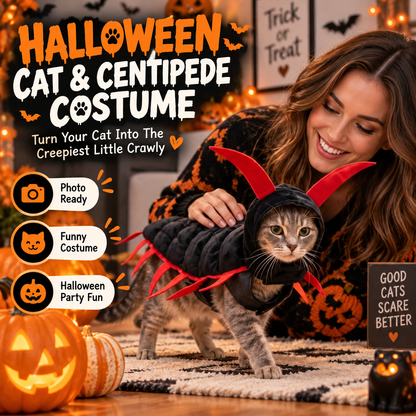 😹 Giant Centipede Cat Costume — Creepy Until It Starts Walking