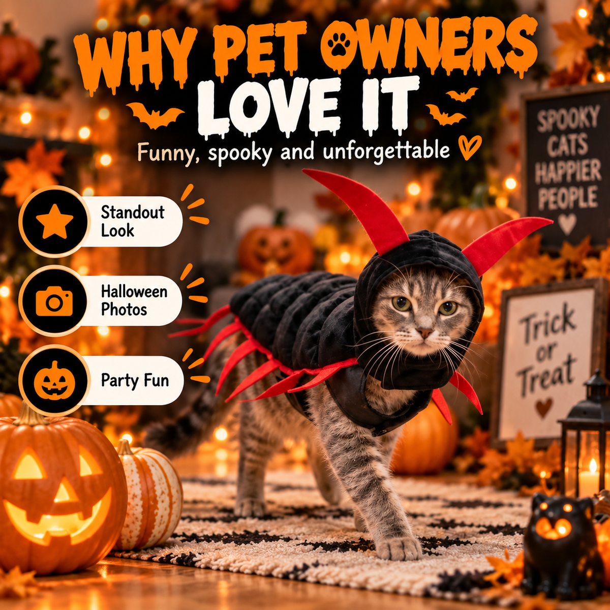 😹 Giant Centipede Cat Costume — Creepy Until It Starts Walking