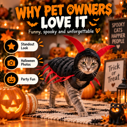😹 Giant Centipede Cat Costume — Creepy Until It Starts Walking