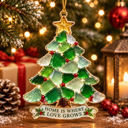 🎄 Stained Glass Style Christmas Blessing Ornaments
